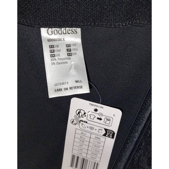 NWT Goddess Black Lace Bustier 50F Plus Size Bridal Lingerie Underwire Corset - Picture 4 of 9